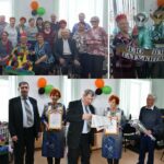 Фотоколлаж. оригинальное поздравление в космическом стиле. Ветеранов, отметивших солидные юбилеи Марию Николаевну Крохмаль (85 лет) и Нелли Даниловну Стороженко (88 лет)