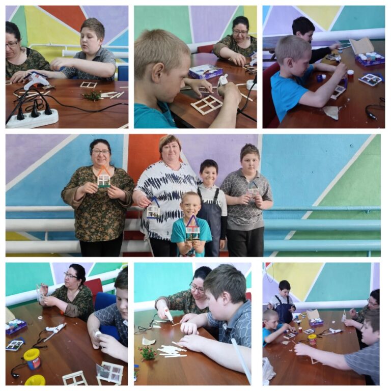Фотоколлаж. Очередное занятие кружка «Волшебный сундучок». Темой встречи стал увлекательный мастер-класс изготовление панно Домик из бросового материала»