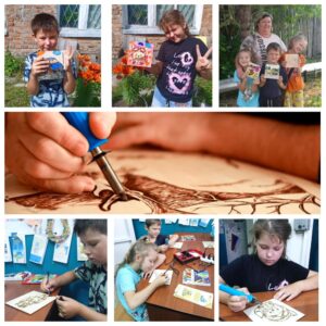 Фотоколлаж. Магия огня и дерева чудеса в Волшебном сундучке